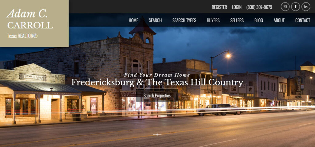 Fredericksburg & The Texas Hill Country Real Estate Website Launch